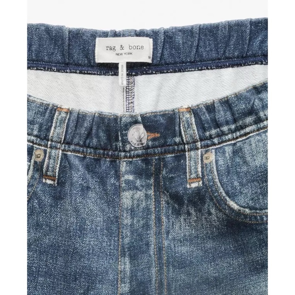 NWT Rag & Bone Miramar Wide-Leg Sweatpant Jeans Lenox Dark Blue Small - Picture 10 of 12